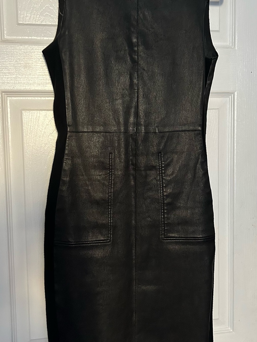 Vince Genuine Leather Sheath Dress - Picture 3 of 11